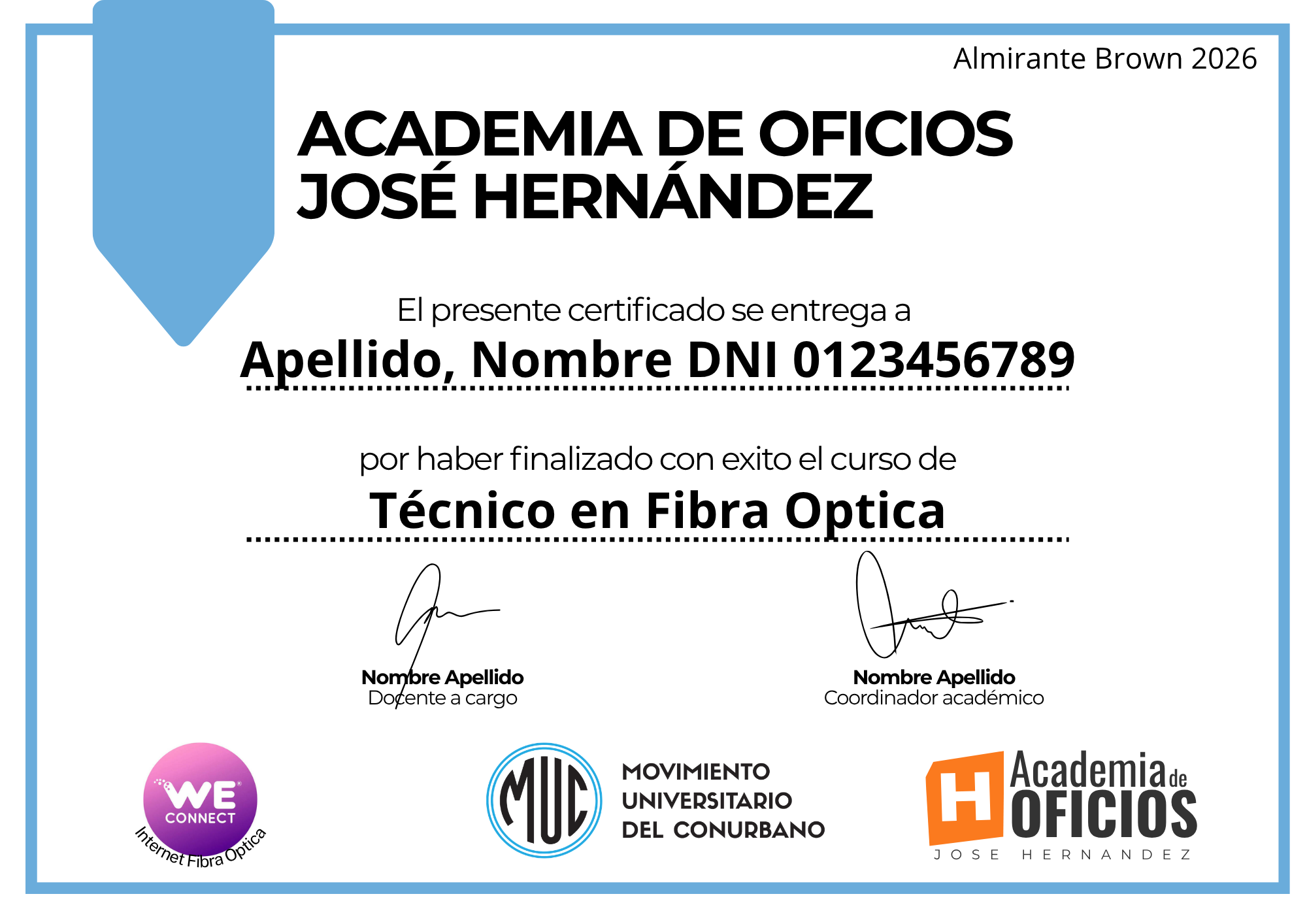 Certificado Oficial de Aprobación